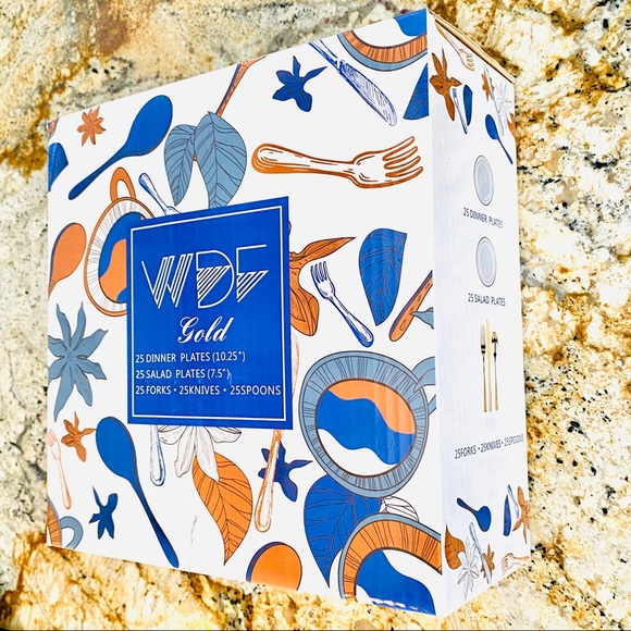 WDF-125pc Premium heavyweight full dinnerware set - Picture 8 of 9